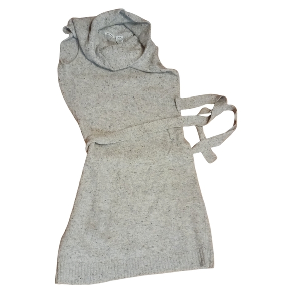 Cooperative Wool Silk Blend Cowl Neck Long Sweater w/ SASH Med hippie boho style - Picture 1 of 4